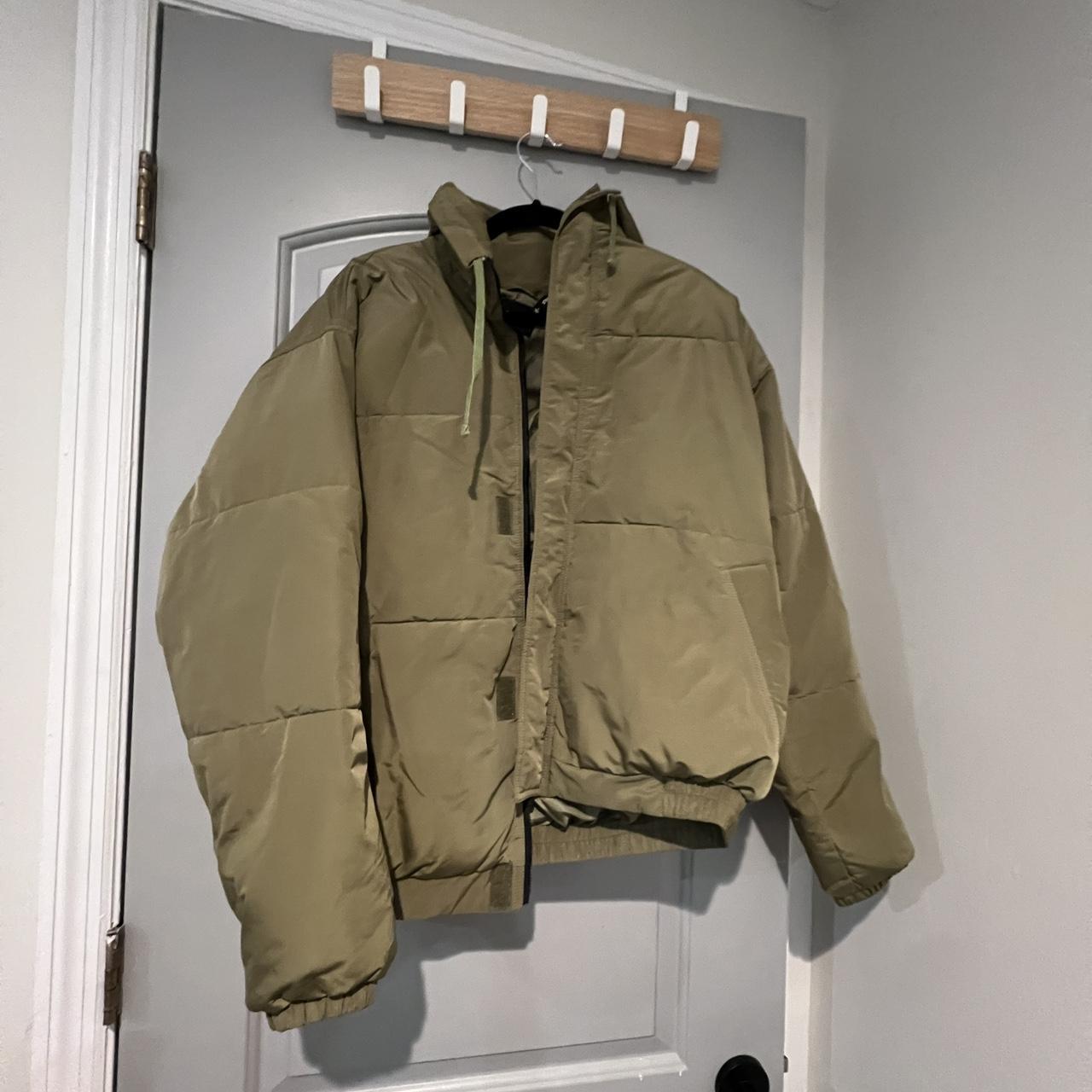 Fear of God Essentials Olive Puffer Jacket