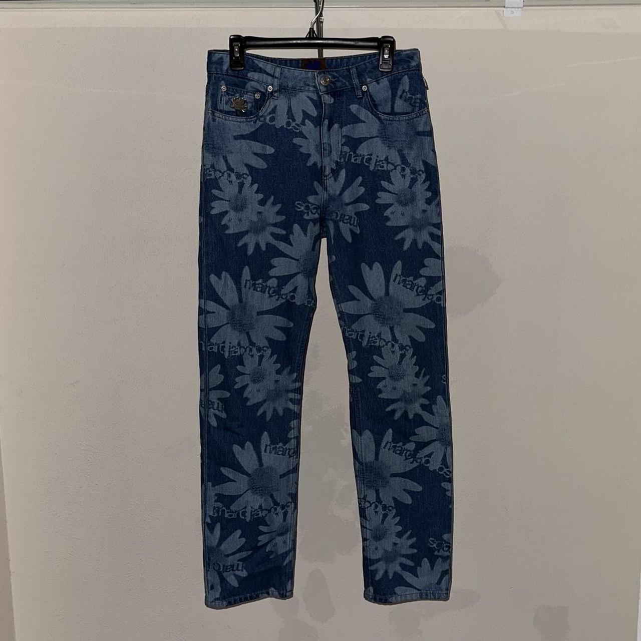 Heaven Marc Jacobs floral laser printed jeans with a...