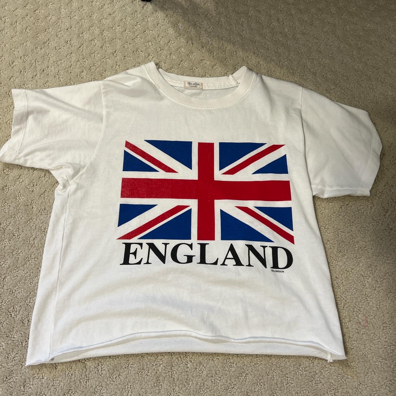 Brandy Melville England Crop Tshirt Size One... Depop