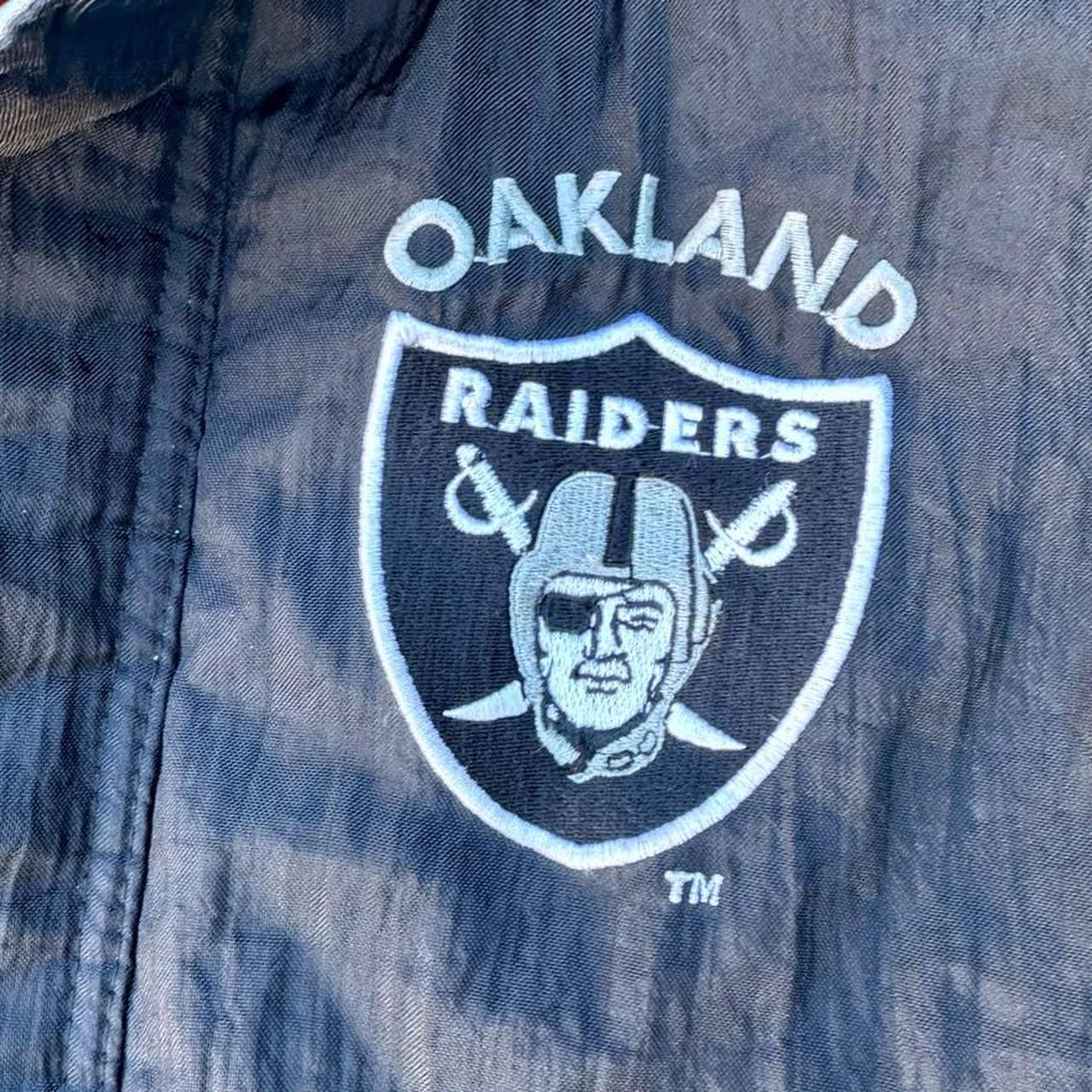 Vintage 90s Raiders NFL Starter Puffer Jacket Men's - Depop