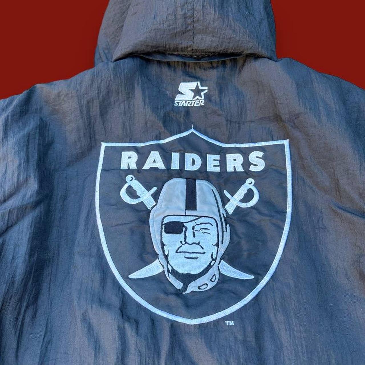 Vintage Oakland Raiders 90s Jacket - Depop