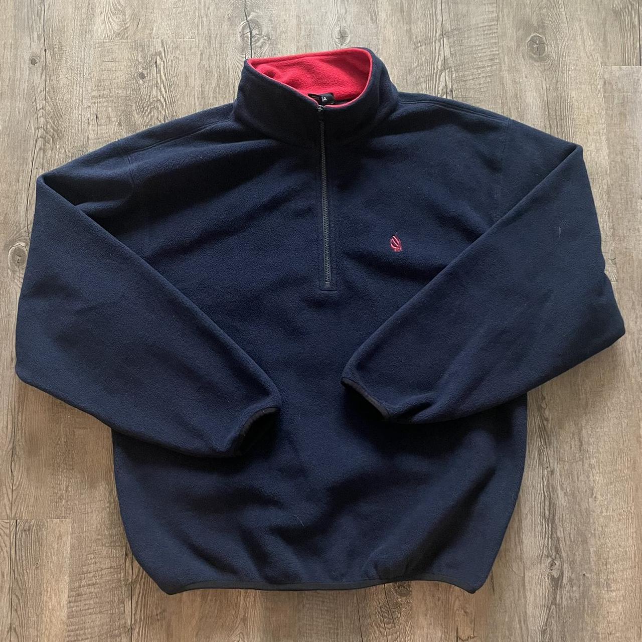 Nautica Fleece Quarter Zip Jacket Navy Men’s... - Depop