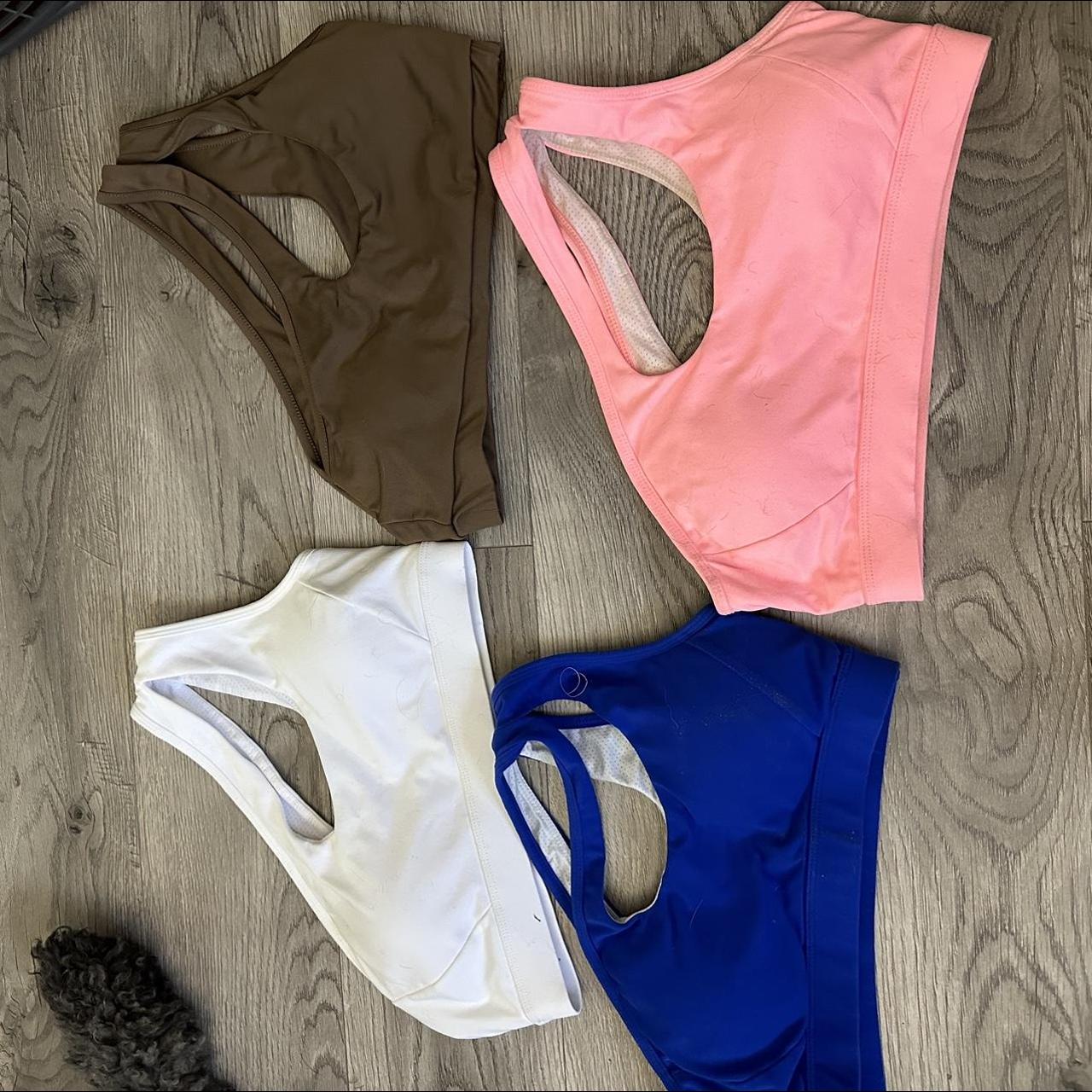 workout one shoulder strap sports bras 13 each or... Depop