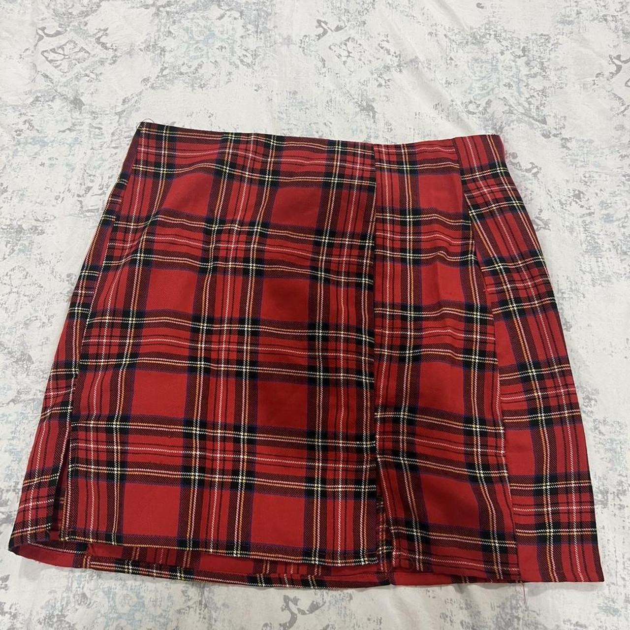 Red Plaid Mini Skirt, schoolgirl vibes! #schoolgirl... - Depop