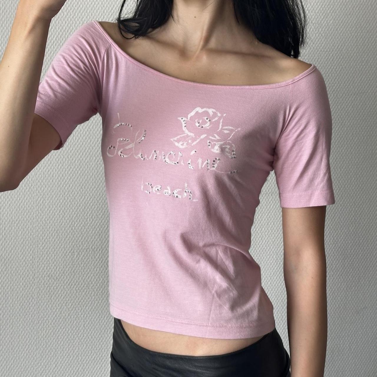 Blumarine pink off the shoulder top Can fit... - Depop