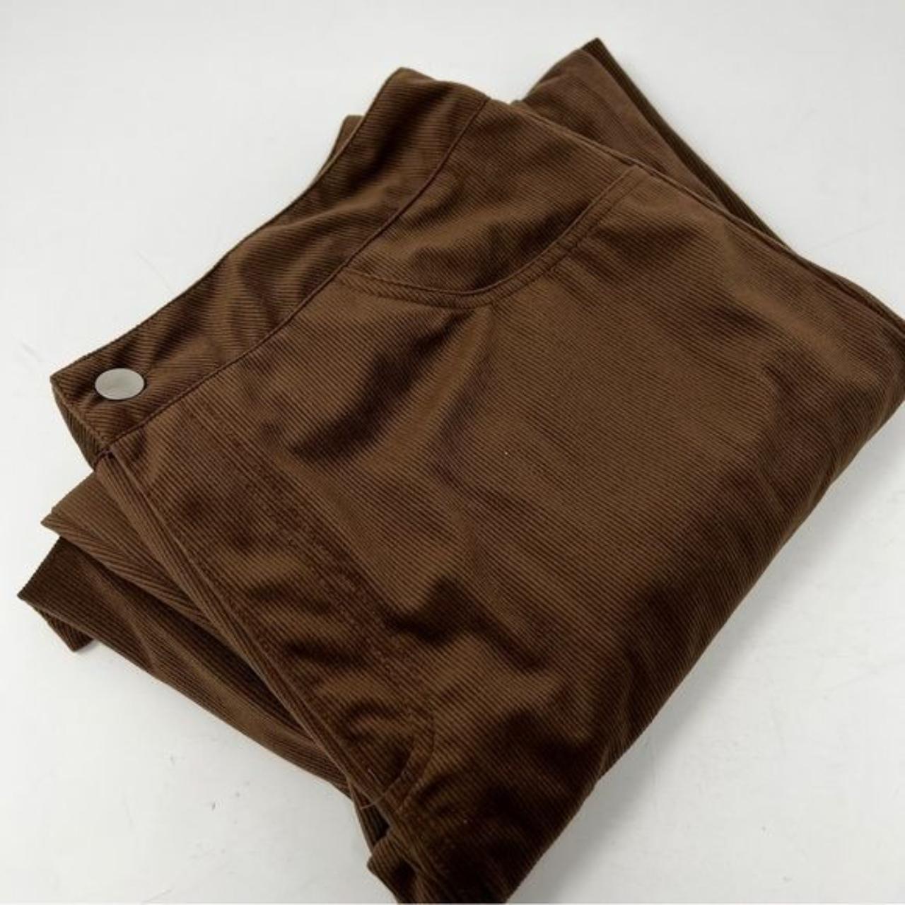 Brown Corduroy Flare Pants BIN L, 17” flat measure