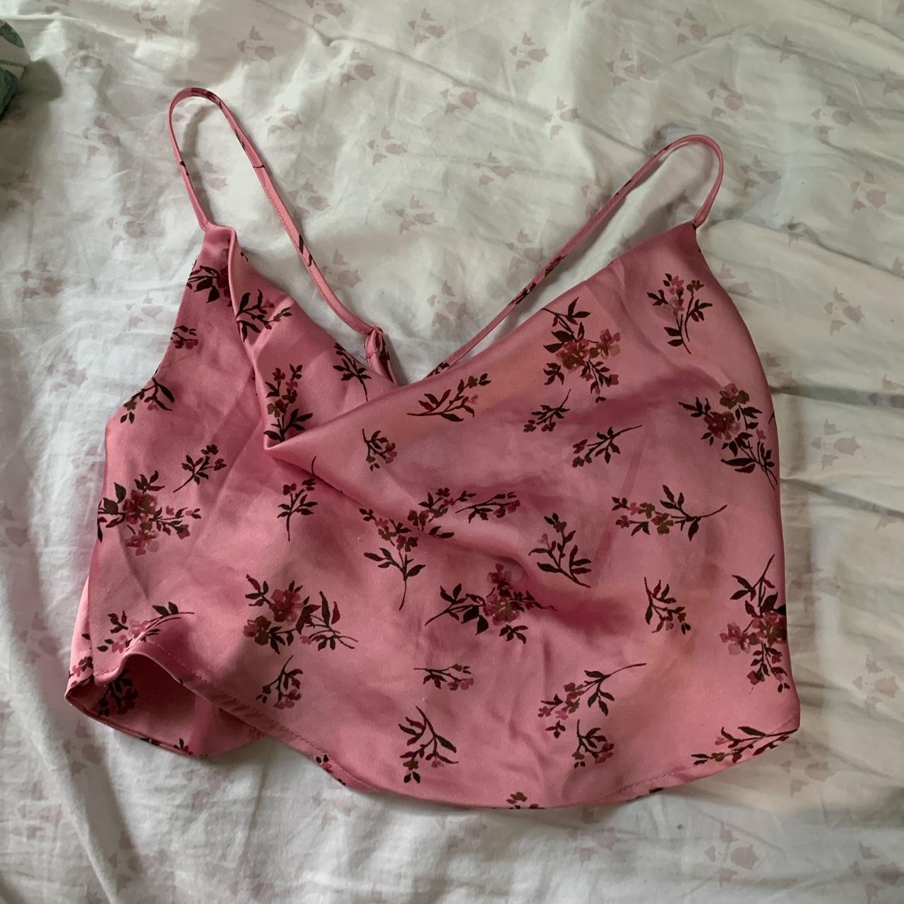 Urban Outfitters Uo Sylvie Pink Floral Cami Top