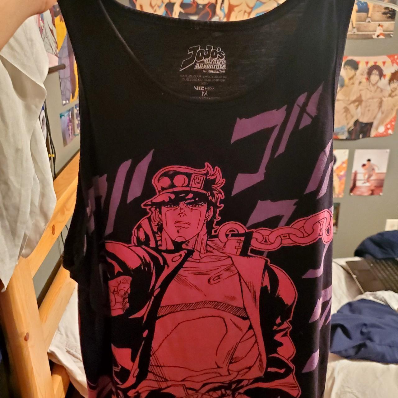 Jotaro jojo's bizarre adventure MEDIUM tank top... - Depop