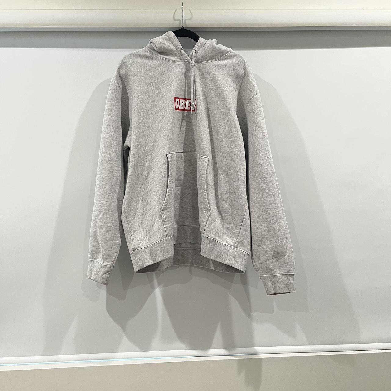 Obey Men's Grey Hoodie Depop