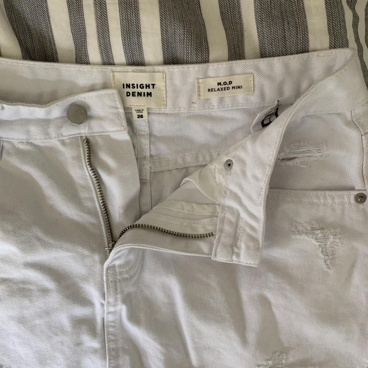 White denim skirt from general pants great... Depop