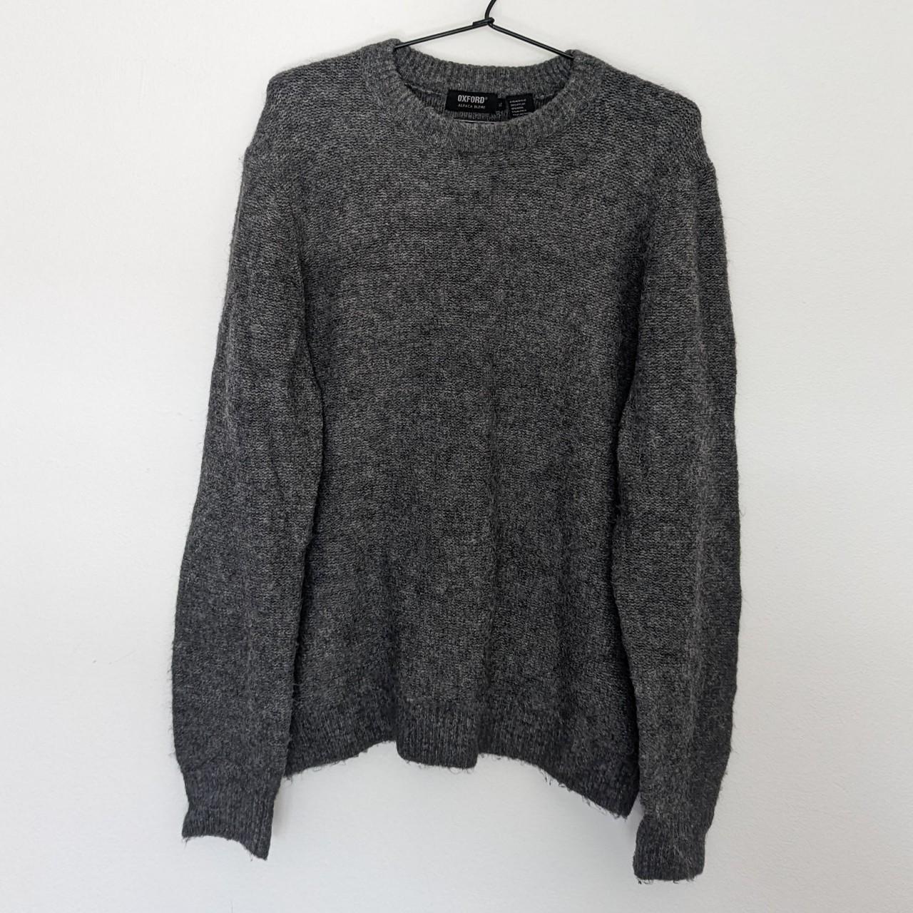Dark grey alpaca wooly jumper sweater Size XL but... - Depop