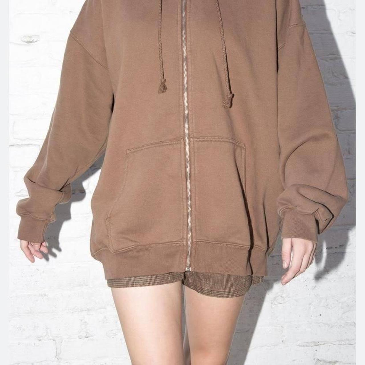 Brandy melville carla hoodie in brown, so comfy and... Depop