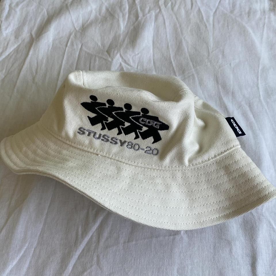 stussy cdg comme des garcons natural canvas bucket...