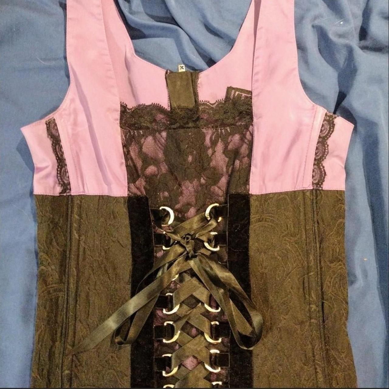 TRIPPNYC purple orders corset top