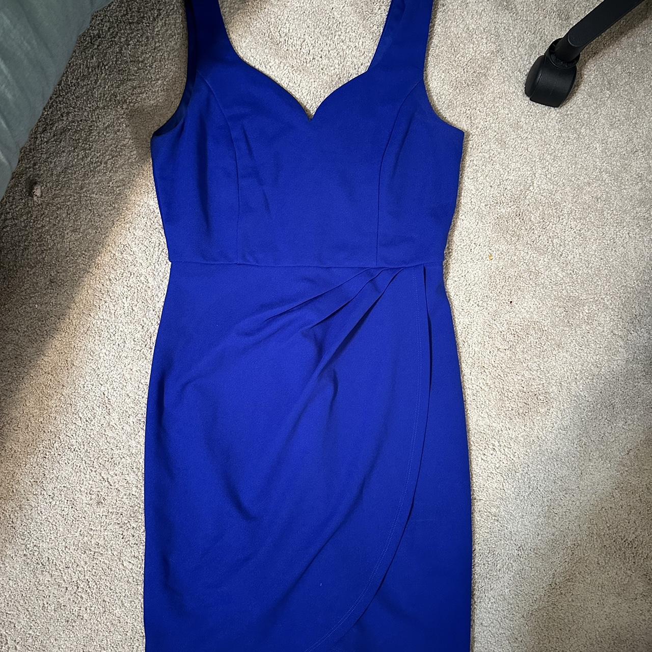 Royal blue Amazon dress Size small Worn once Zipper... - Depop