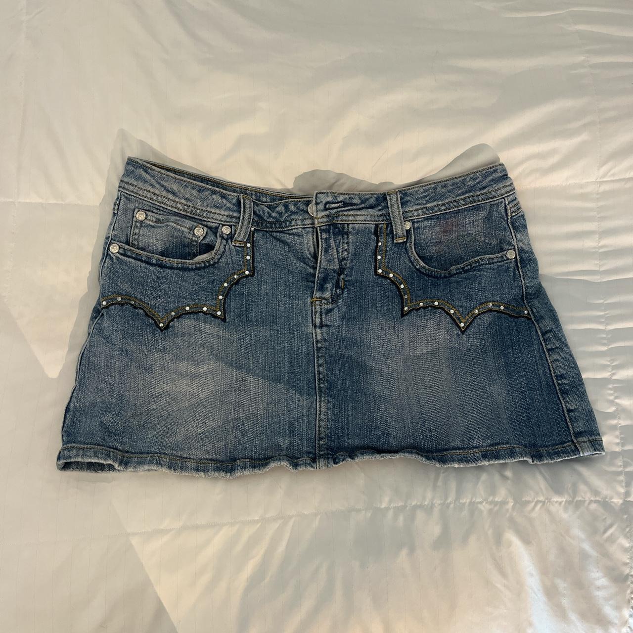 Denim skirt-vintage - Depop