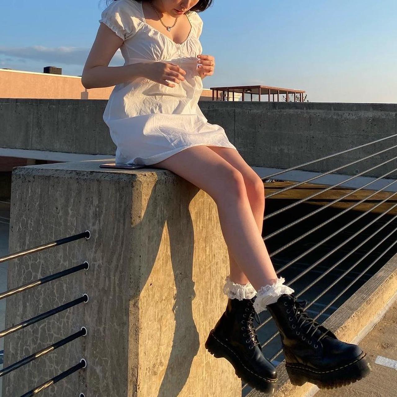 brandy melville blair dress white. pretty... Depop