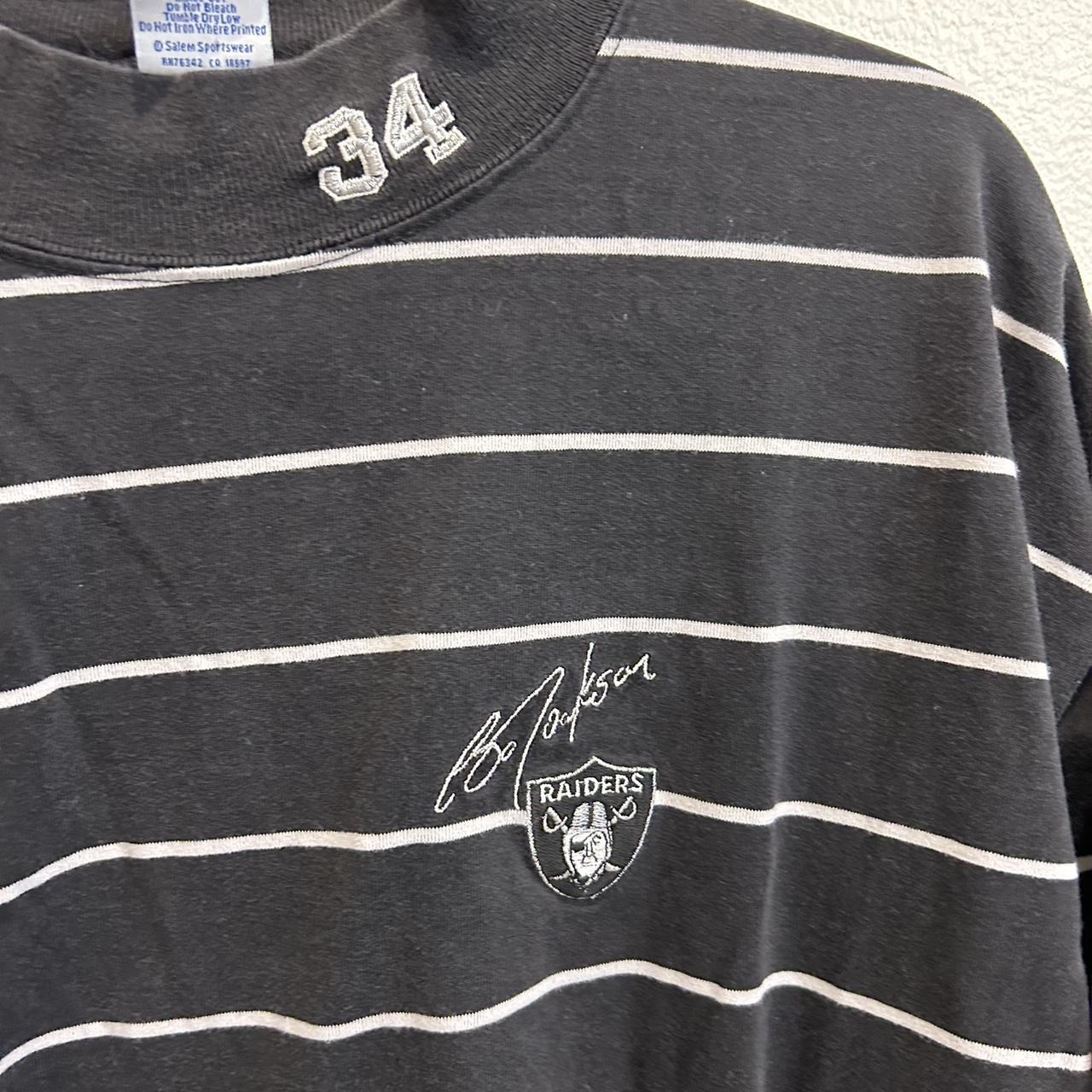 Salem Sportswear NFL Los Angeles Raiders Bo Jackson - Depop