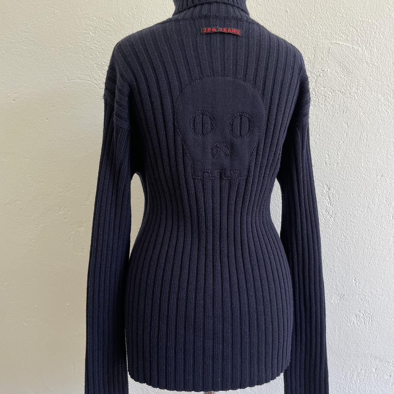 90s Jean Paul Gaultier ribbed skull knit ☠️☠️☠️ Size: | Depop