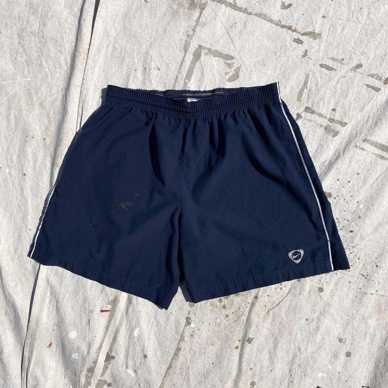 Vintage 90’s Nike Navy Soccer Shorts ~ Large ~... - Depop