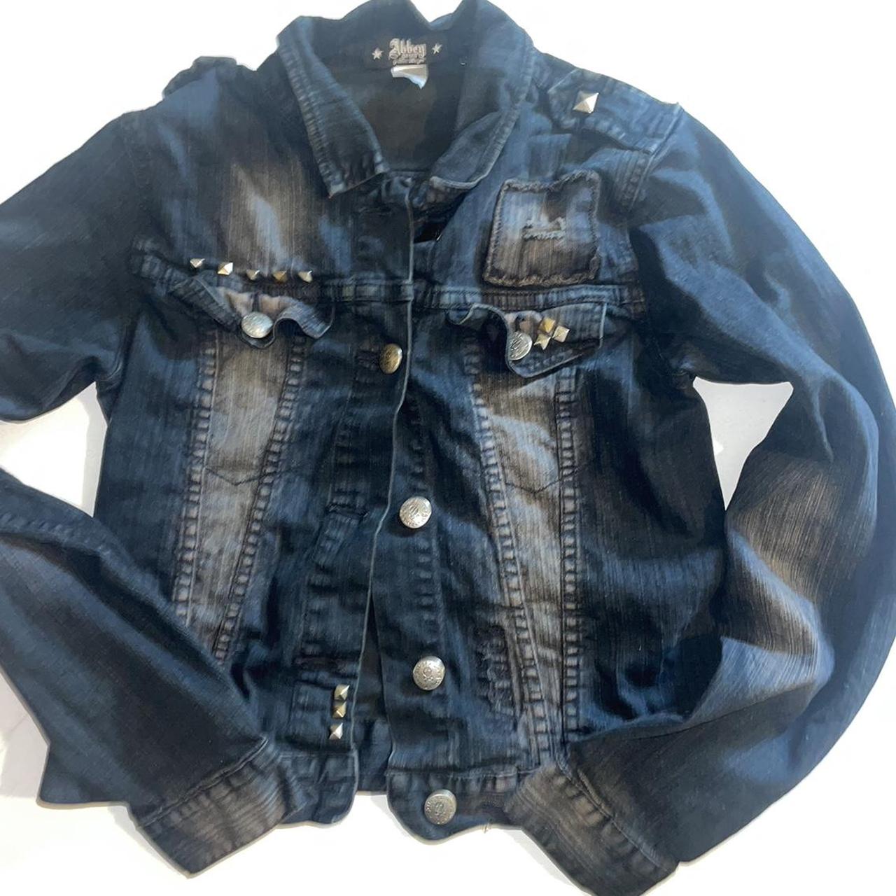 Abbey Dawn Avril Lavigne Denim Jacket with Skull... - Depop