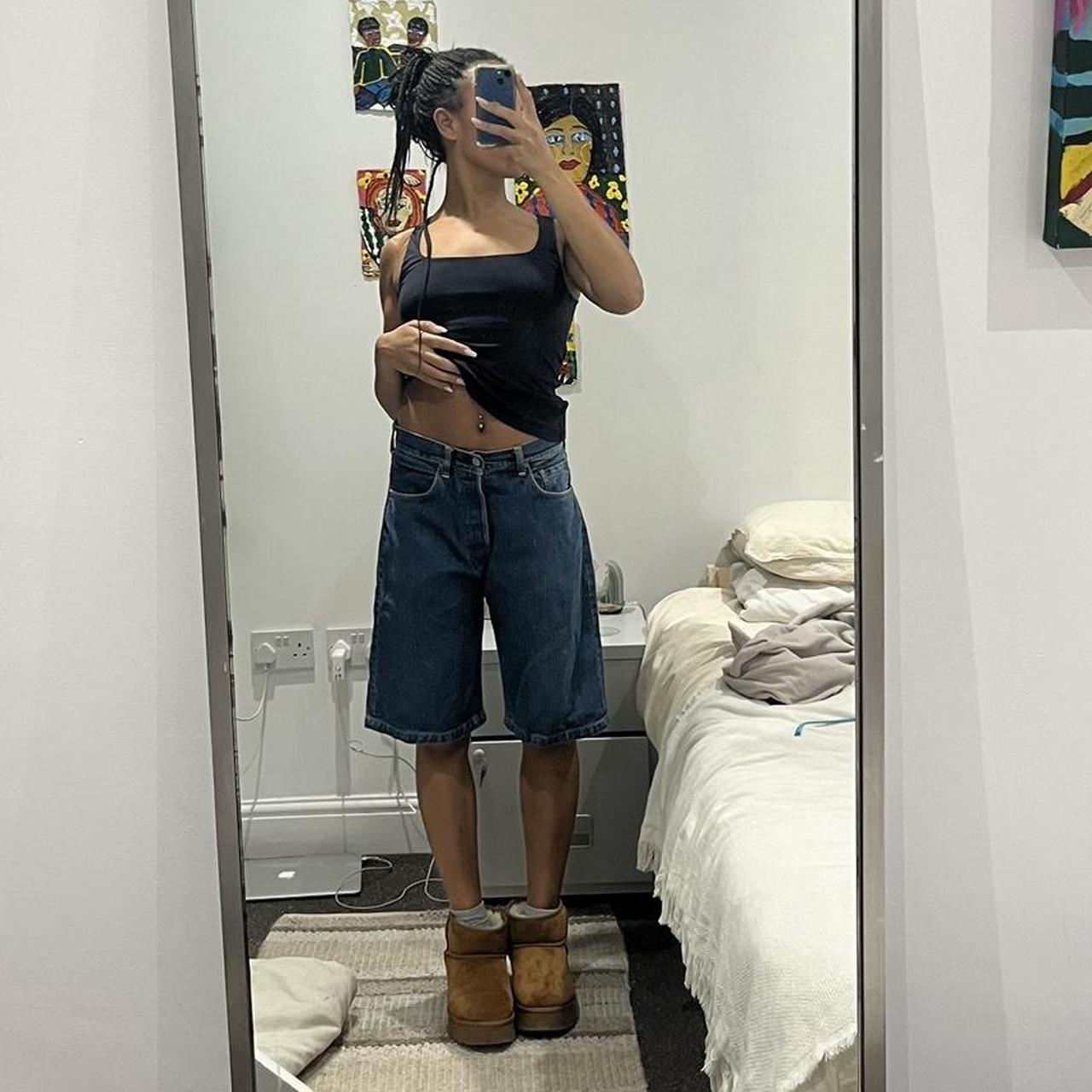 The sickest EVISU yellow jorts !! Need to go to a... - Depop