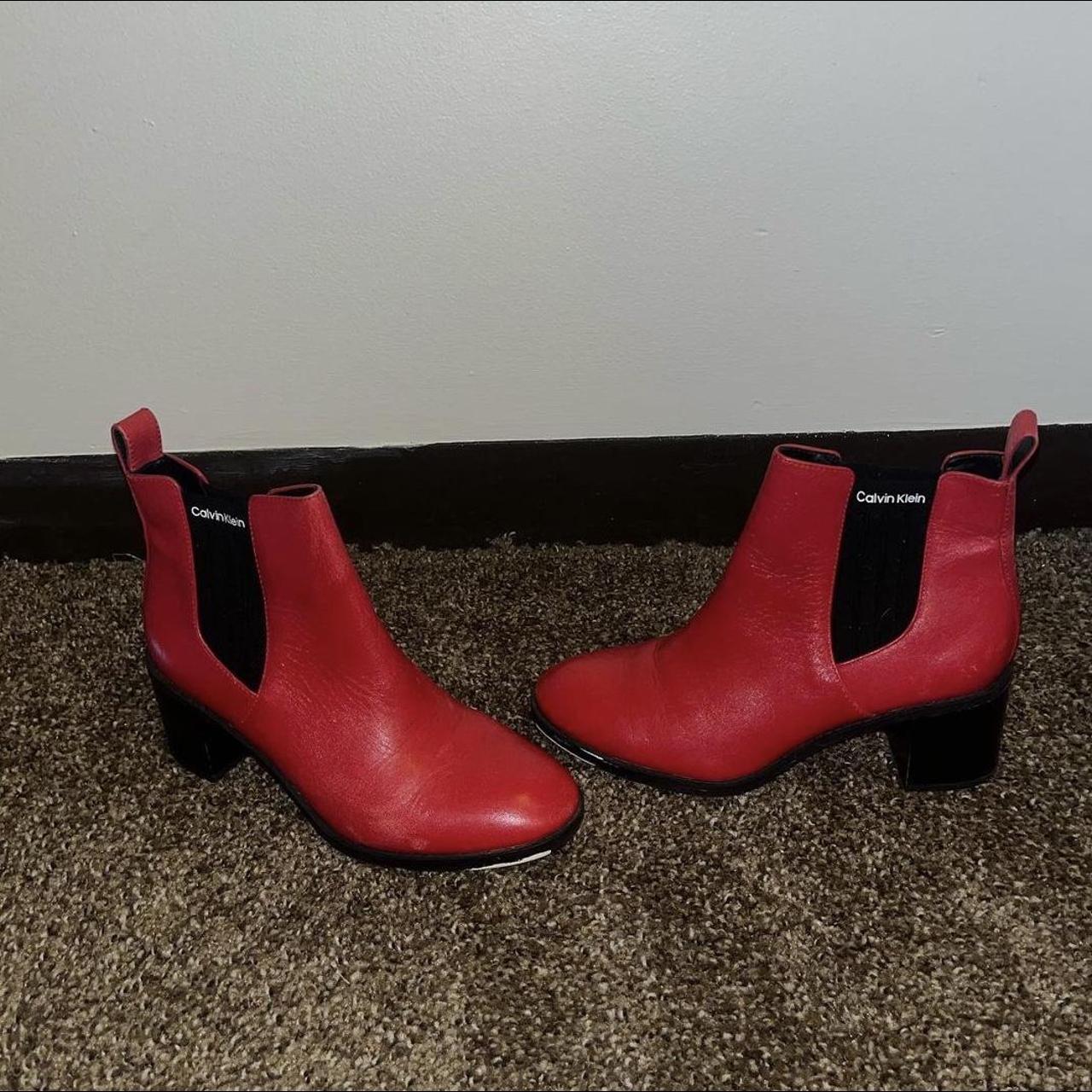 Red calvin klein clearance boots