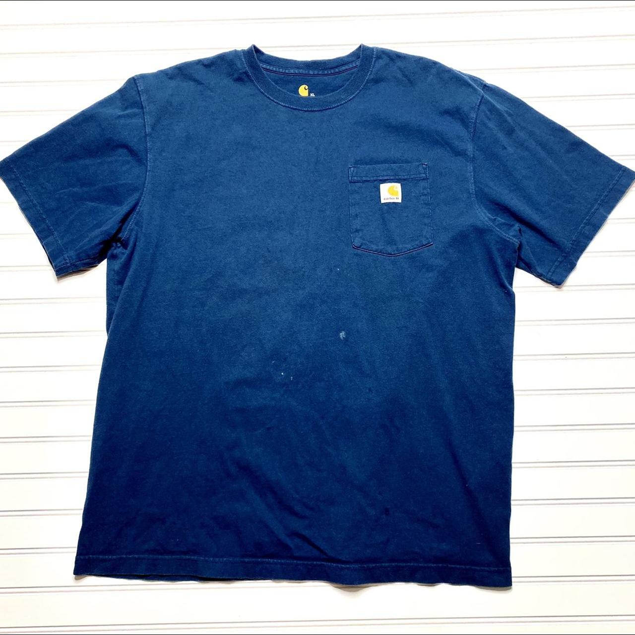 Carhartt Men's Blue T-shirt | Depop