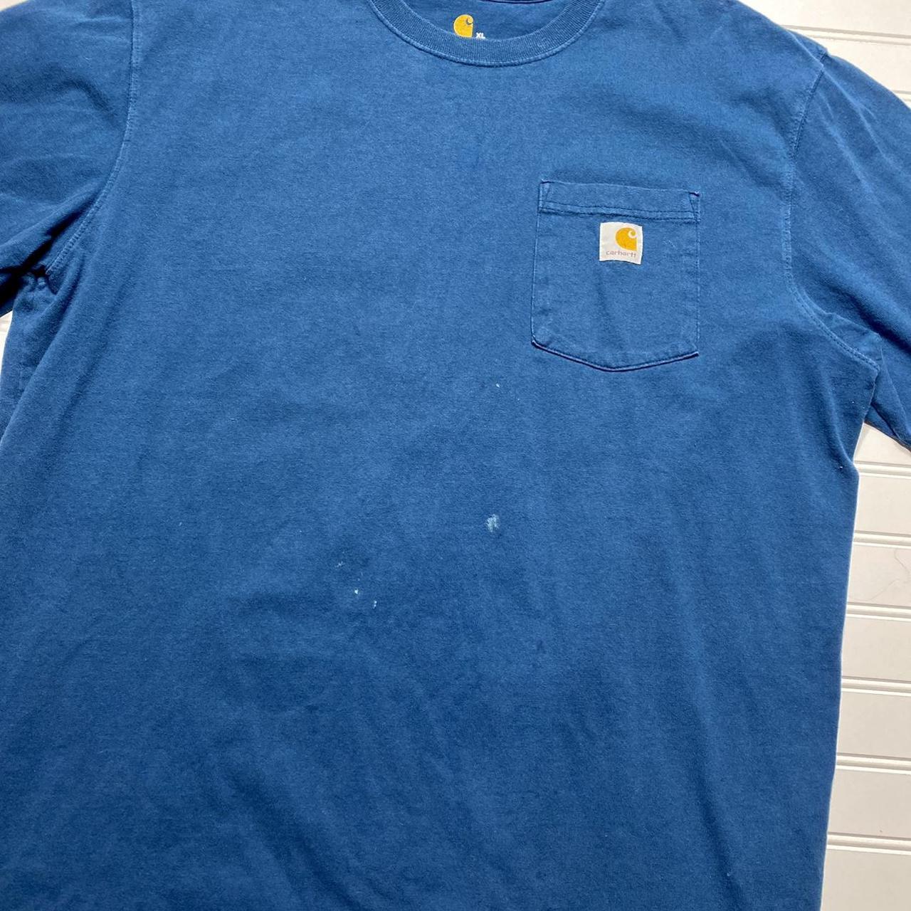 Carhartt Men's Blue T-shirt | Depop
