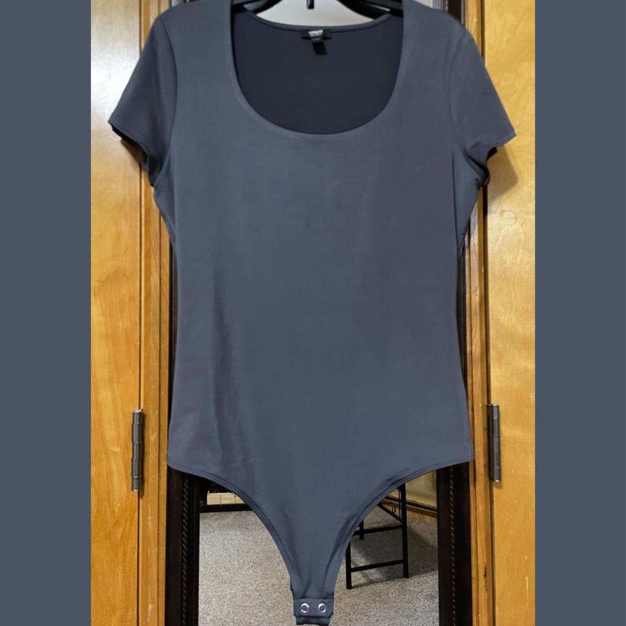 Express Women's Grey Bodysuit Depop