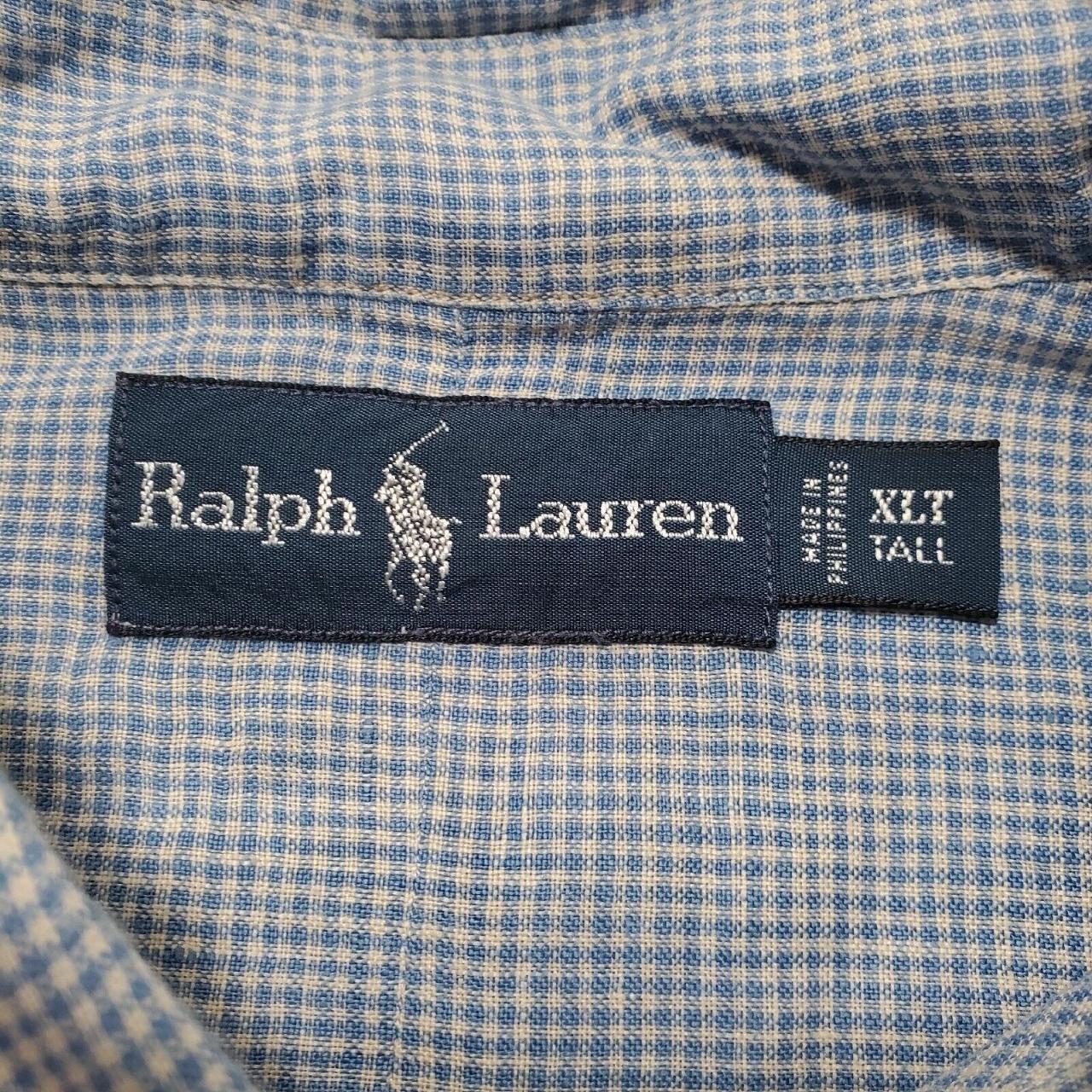 Ralph Lauren Men's Blue and White Shirt | Depop