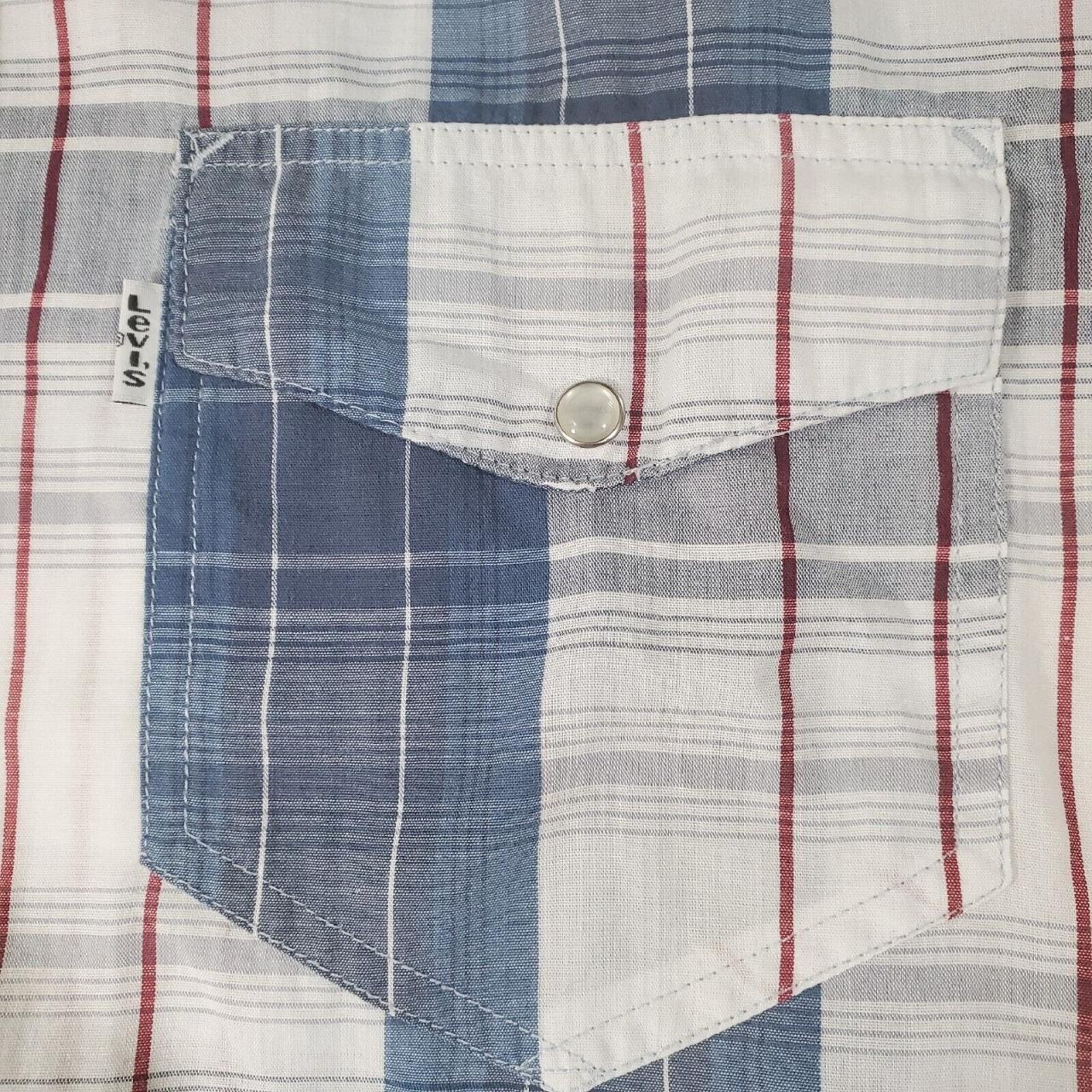 Levi's Levi Strauss Mens XL, X-Large Blue Plaid Long... - Depop