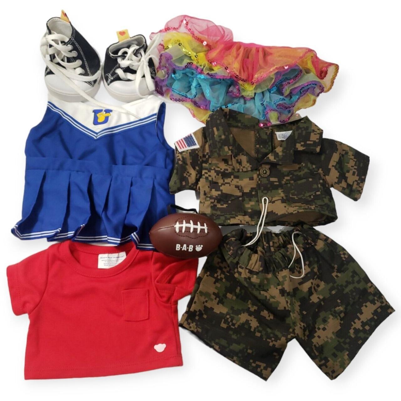 Build A Bear Workshop BABW Army Camo Uniform Military & Plush + Jersey  Shirt