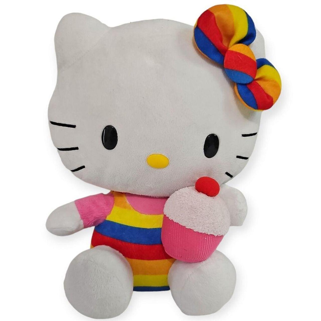 Hello Kitty Plush TY Doll Cupcake Rainbow 12 Inch... - Depop