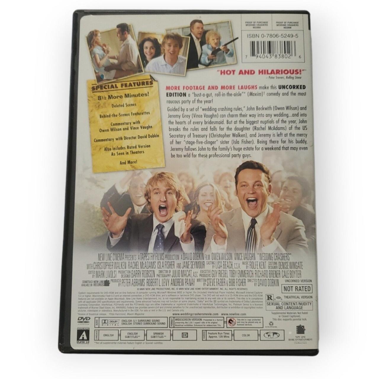 Wedding Crashers DVD, Uncorked Edition, Owen Wilson... - Depop