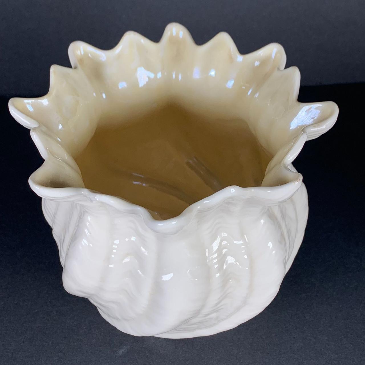 Belleek Neptune Vase Vintage 6th Mark 19651980... Depop