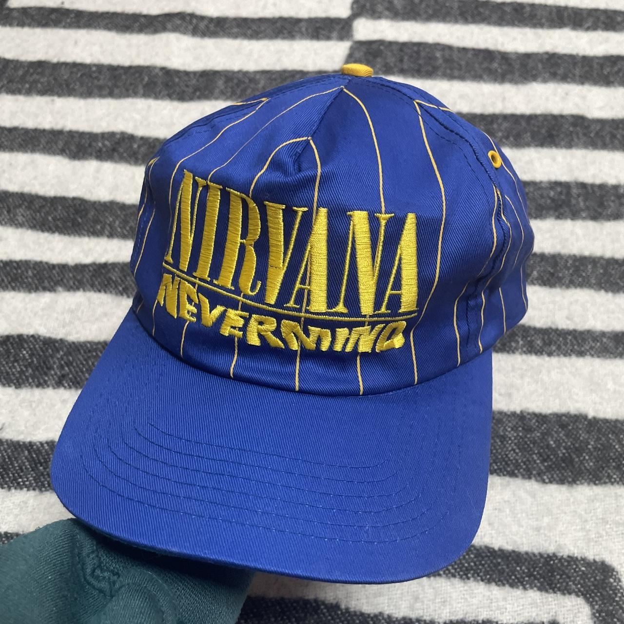 Vintage 90s NIRVANA 'Nevermind' Snapback Cap Grunge... - Depop