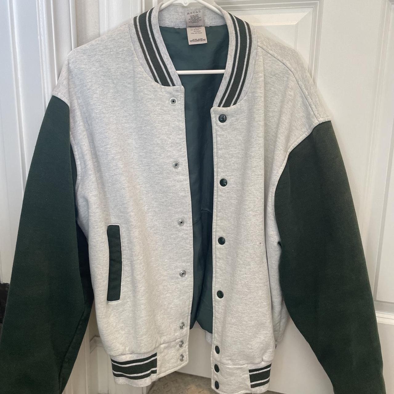 Men's Green and Grey Jacket | Depop