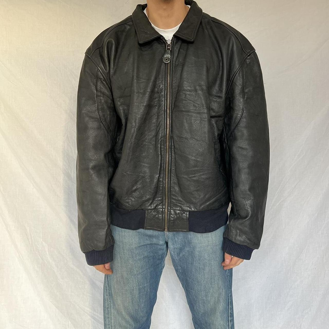 Levis leather outlet bomber