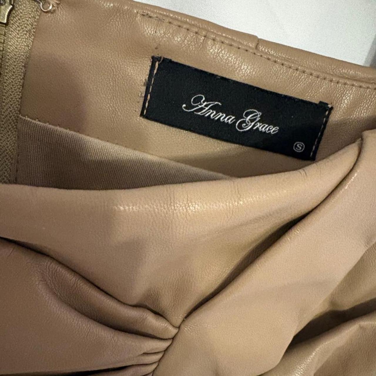 Anna grace women's tan and brown skirt