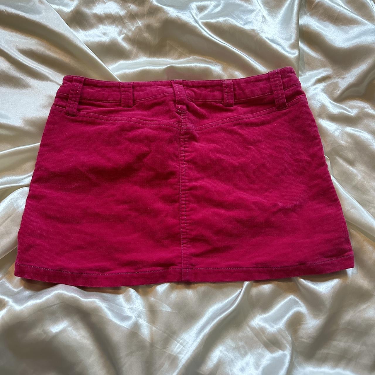 hot pink mini skirt with cute zipper detailing... - Depop