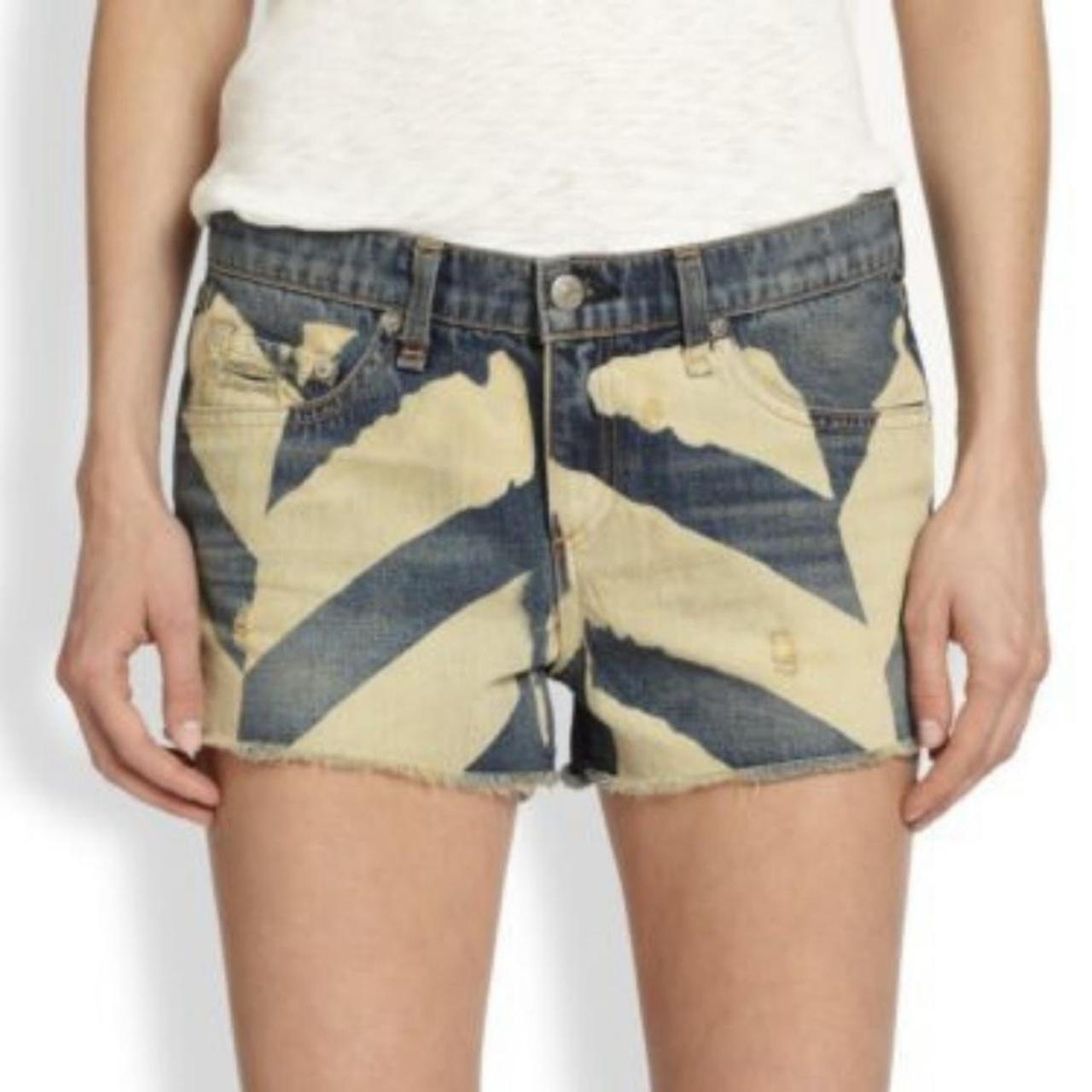 Rag Bone mid-rise denim cut-off shorts in