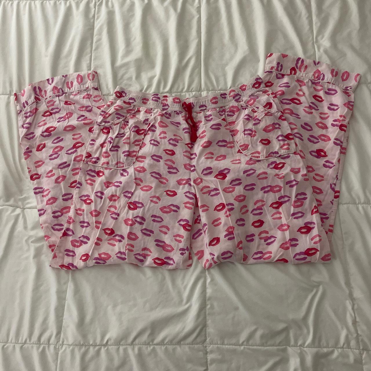 Light Pink Victorias Secret Lips Pajama Pants. They... Depop