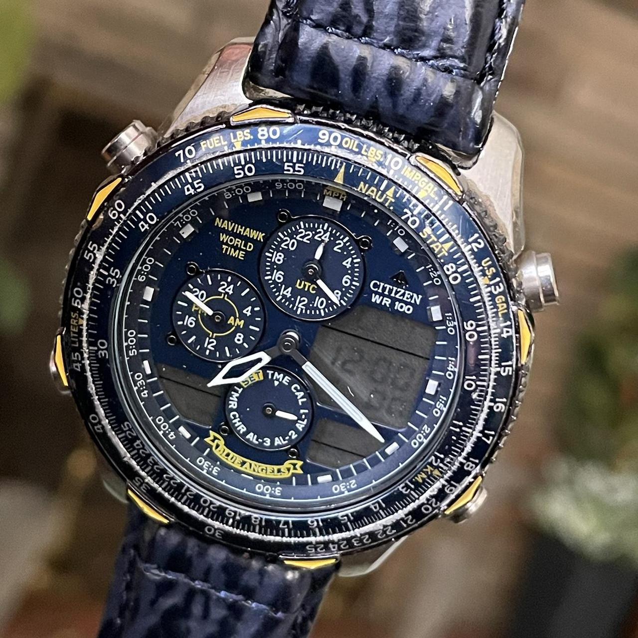 Rare Vintage Men's Citizen Blue Angels Navihawk | Depop