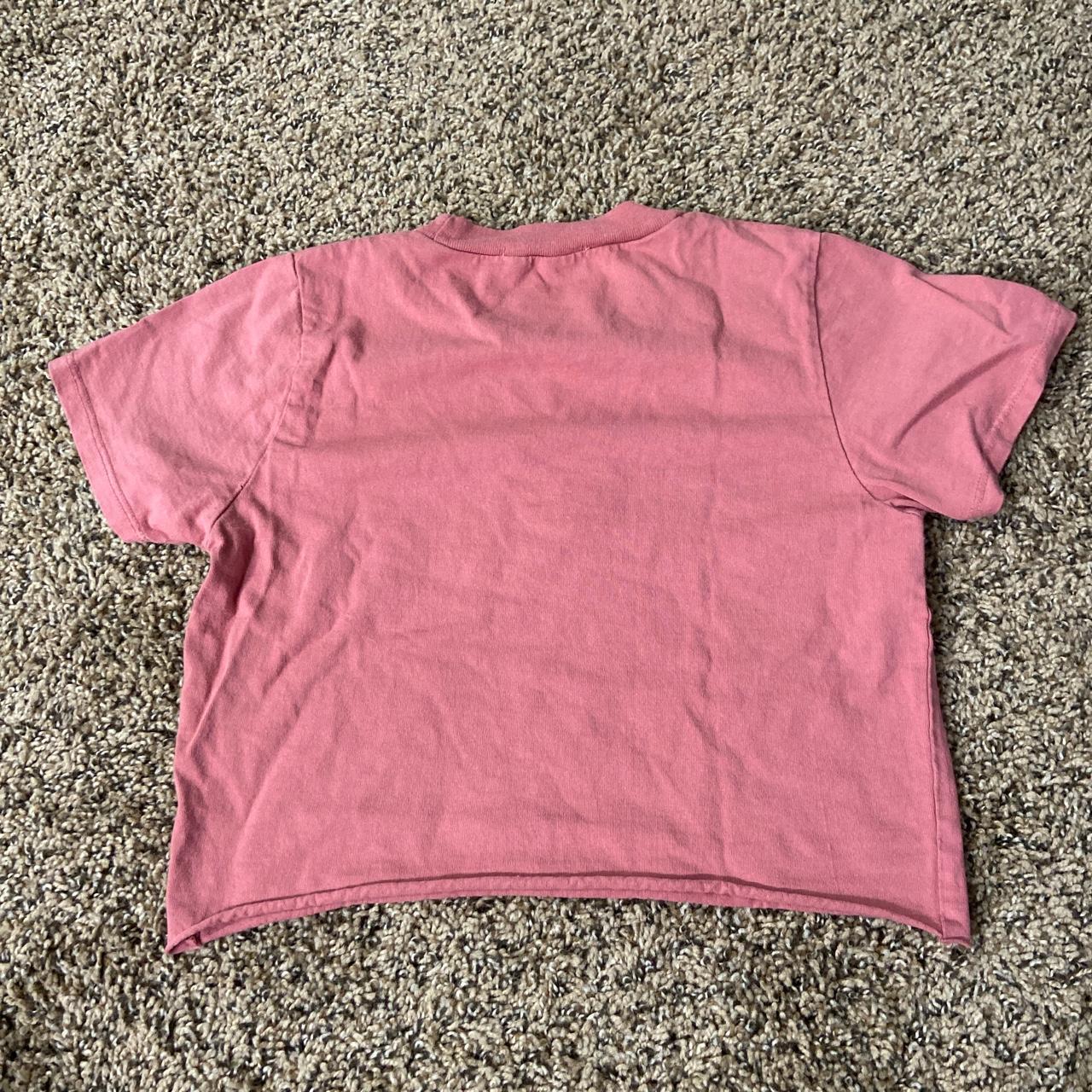 Brandy Melville Blush Pink Butterfly Crop Top T-Shirt XS/S