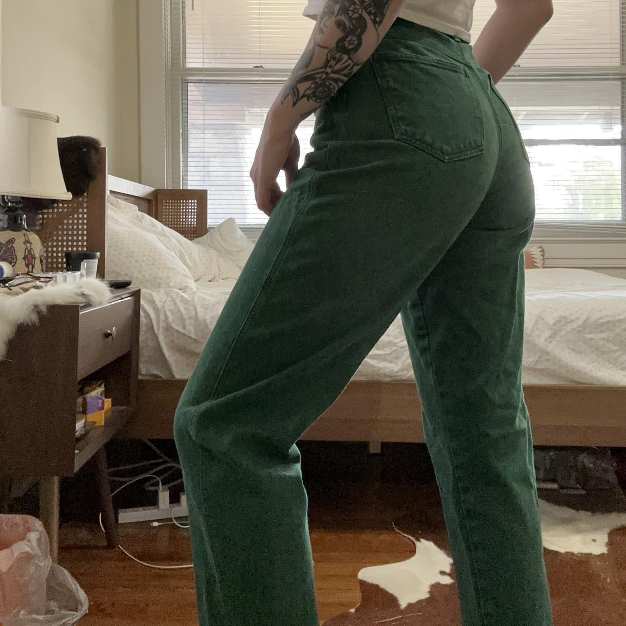 Vintage dark green mom jeans by Nuevo. 100 cotton... Depop