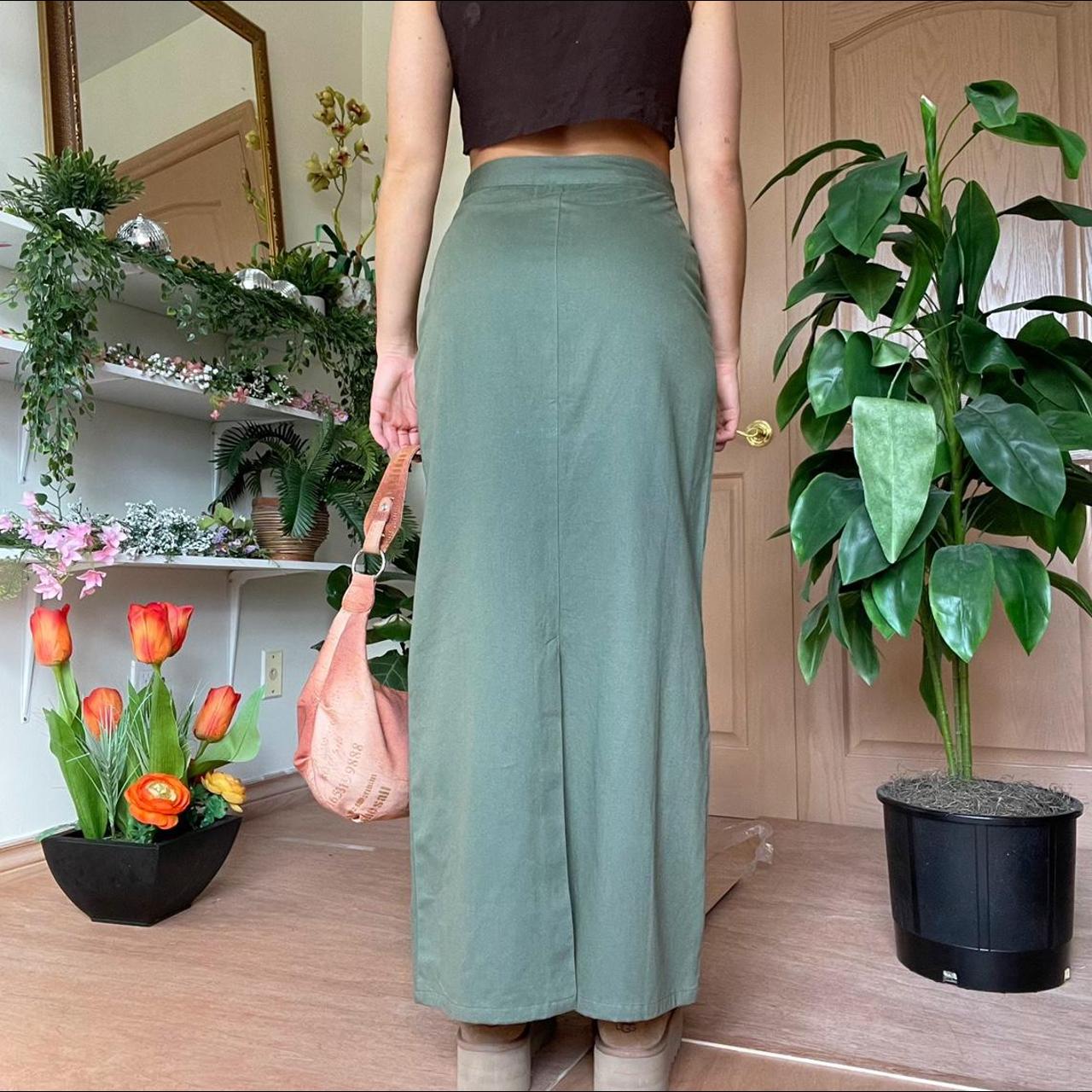 Khaki green maxi skirt Brand First Sport, Army... - Depop