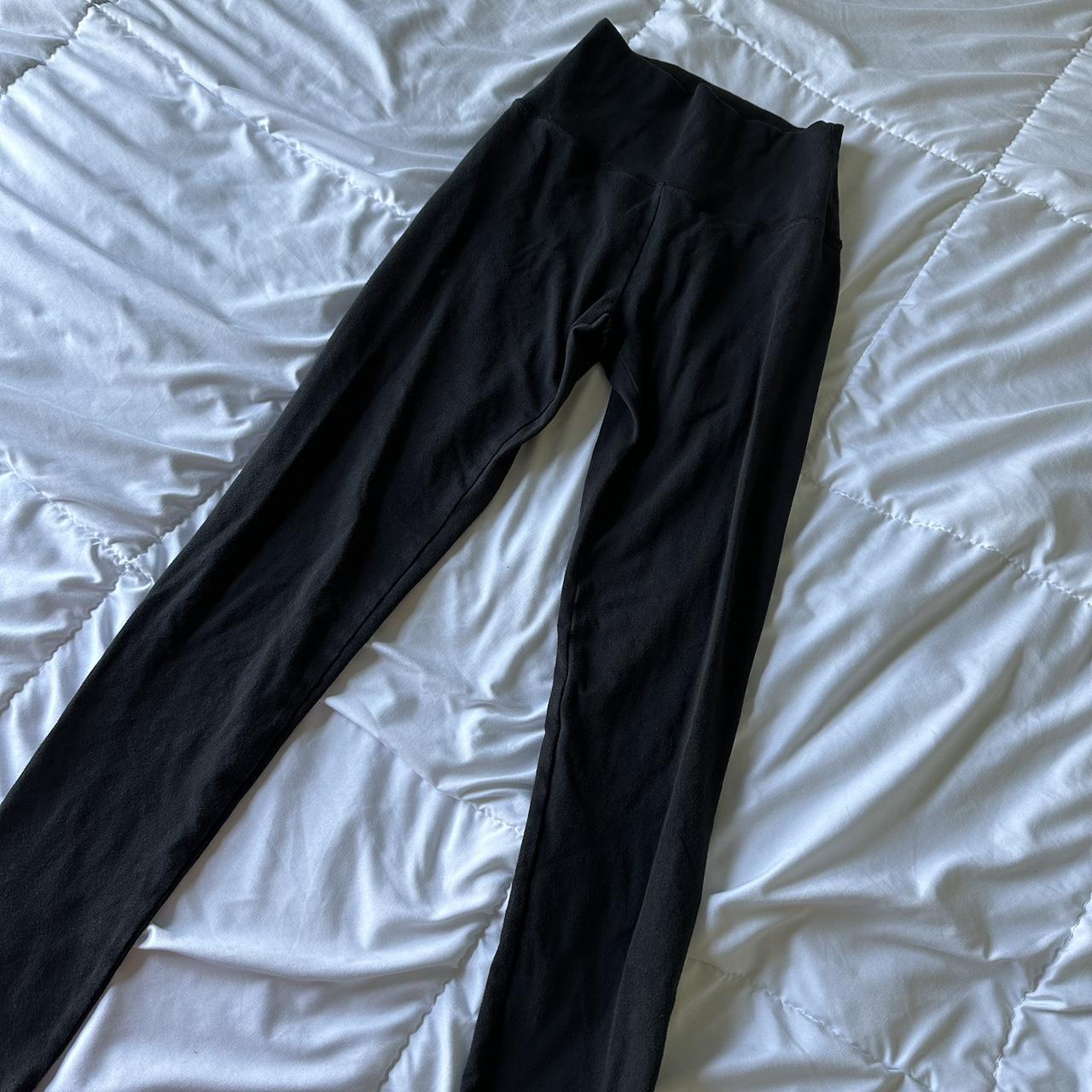 black cheetah print leggings, barely worn and no - Depop