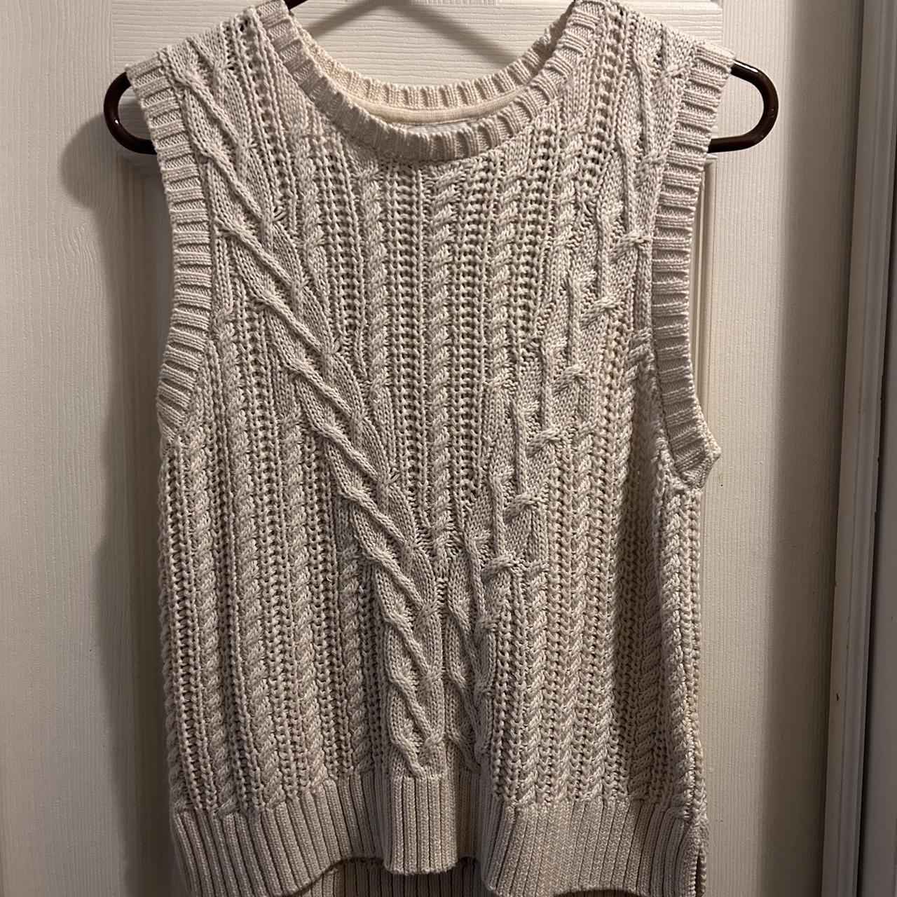 Super cute cream sweater vest 🐇 So cute and soft, no... - Depop