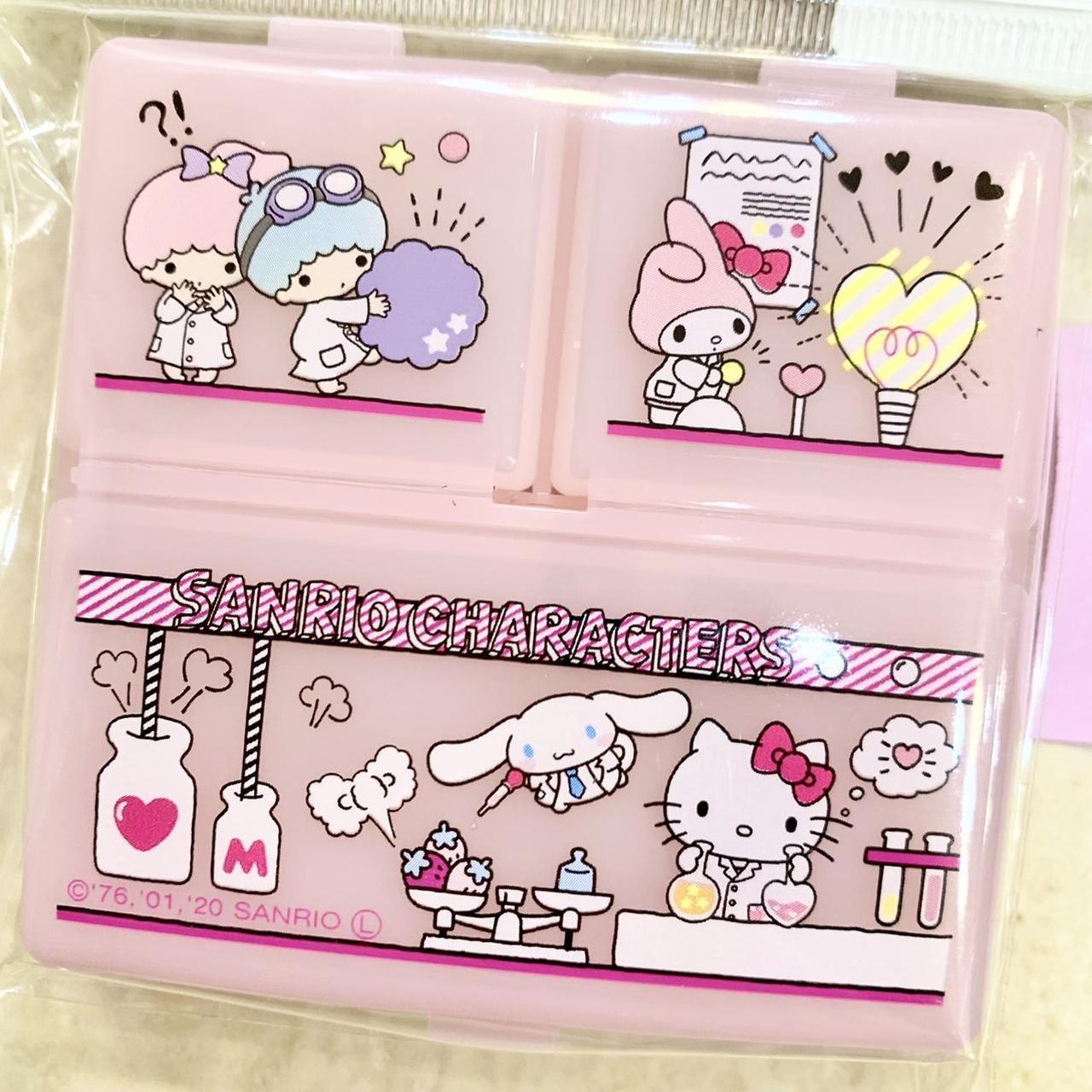 Sanrio My Melody Cinnamoroll Glitter Pink Pill Box - Depop